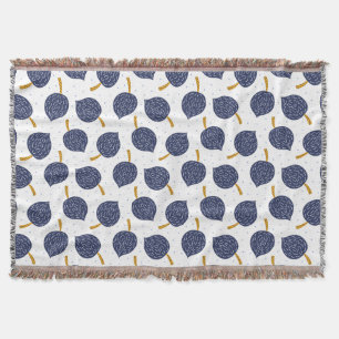 Couverture Motif de fruits de la bombe Abstraite bleue marine