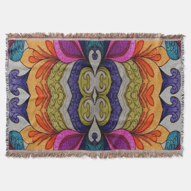 Couverture Motif de fusion florale abstraite vibrant (Devant)