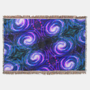 Couverture Motif de galaxie peinte à la main violet