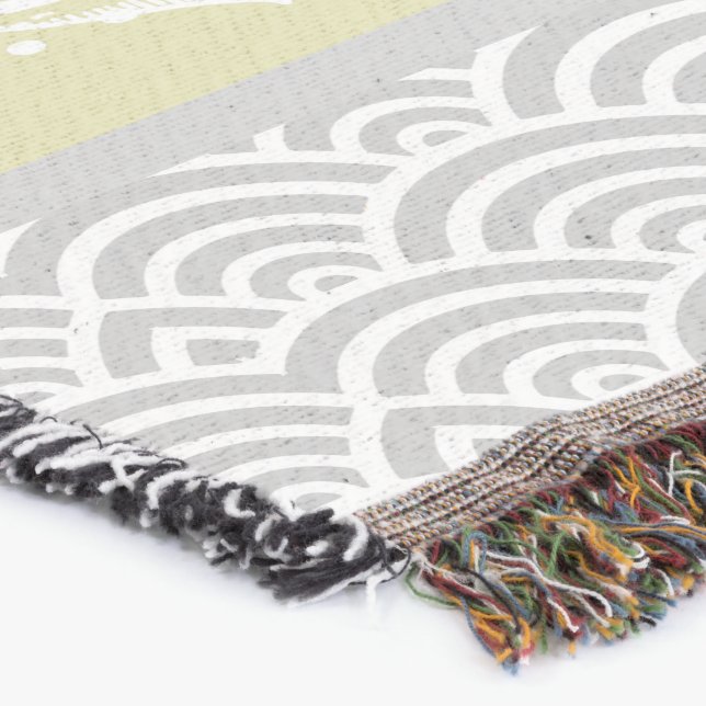 Couverture Motif de girouette ancre gris nautique (Coin)