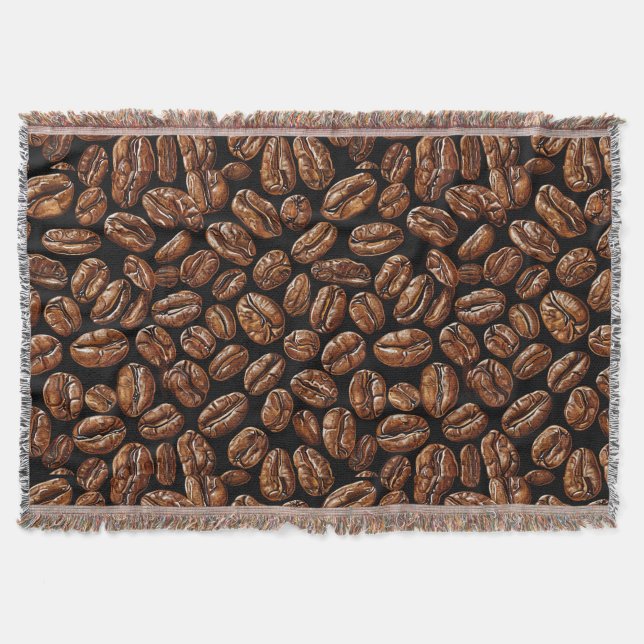Couverture Motif de grains de café (Devant)