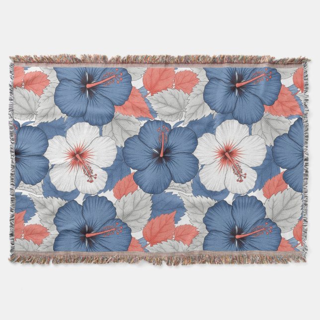 Couverture Motif de Hibiscus Tropical Côtier (1) (Devant)