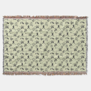 Couverture Motif de hockey vintage