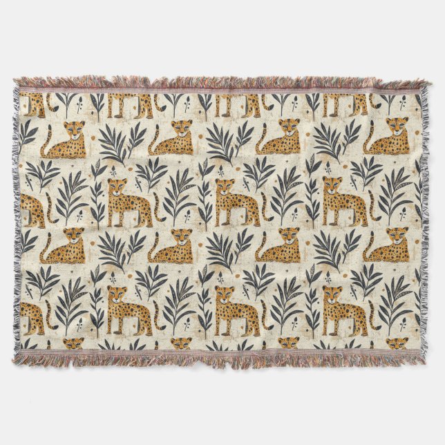 Couverture Motif de jungle léopard espiègle (Devant)