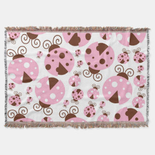 Couverture Motif De Ladybugs, Mignons Ladybugs, Pink Ladybugs