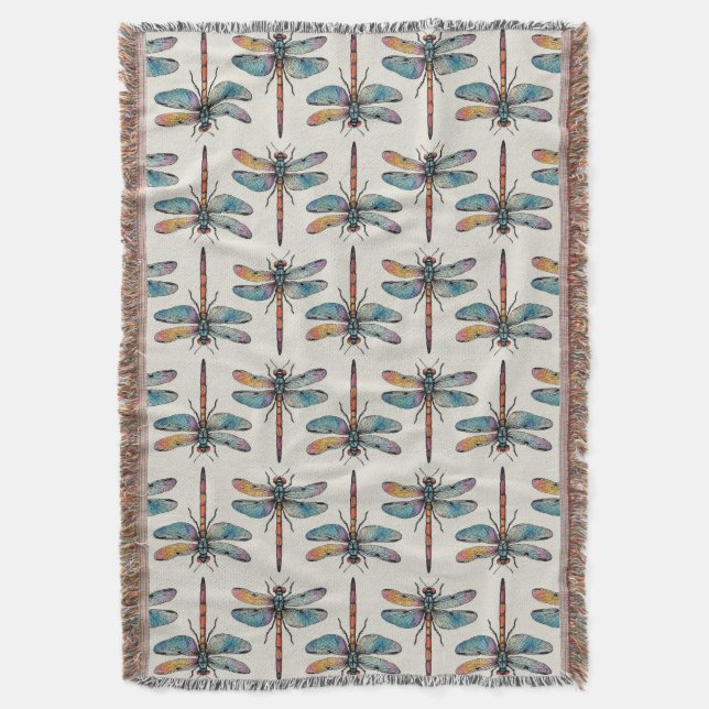 Couverture Motif de libellule coloré (devant Vertical)