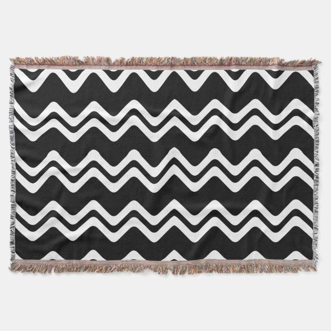 Couverture Motif de ligne double couleur Zig Zag (Devant)