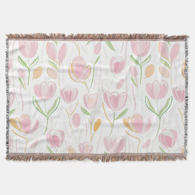 Couverture Motif de ligne florale abstrait moderne (5) (Devant)