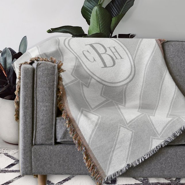Couverture Motif de monogramme gris flèche abstraite moderne (Créateur téléchargé)