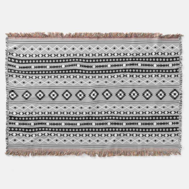 Couverture Motif de motifs mixtes noir blanc aztèque (Devant)