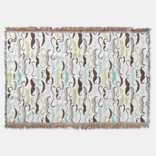 Couverture Motif de moustache, rétro style 2