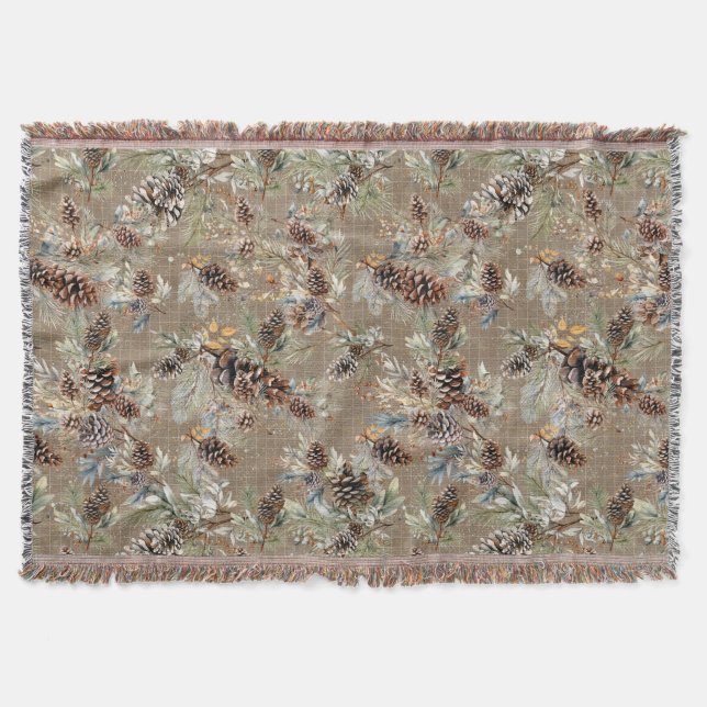 Couverture Motif de Noël rustique boho  (Devant)