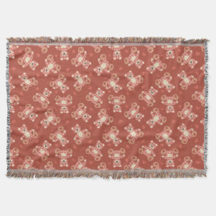 Couverture motif de patchwork d'ours