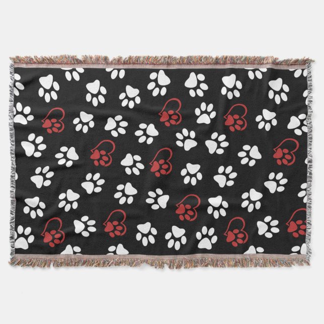 Couverture Motif de pattes, Pattes blanches, Pattes rouges, C (Devant)