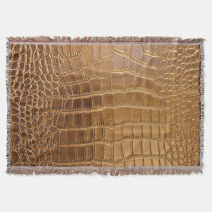 Couverture Motif de peau d'animal de cuir de crocodile de