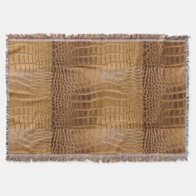 Couverture Motif de peau d'animal de cuir de crocodile de (Devant)