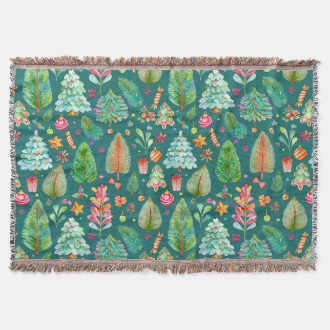 Couverture Motif de pins de Noël (Devant)