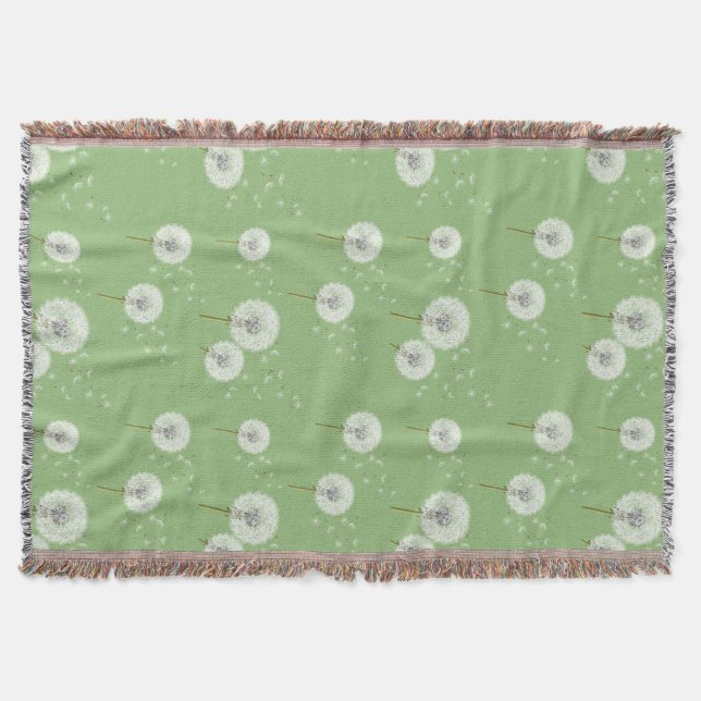 Couverture Motif de pissenlit sur l'arrière - plan vert (Devant)