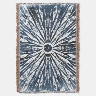 Couverture Motif de radial d'encre d'indigo