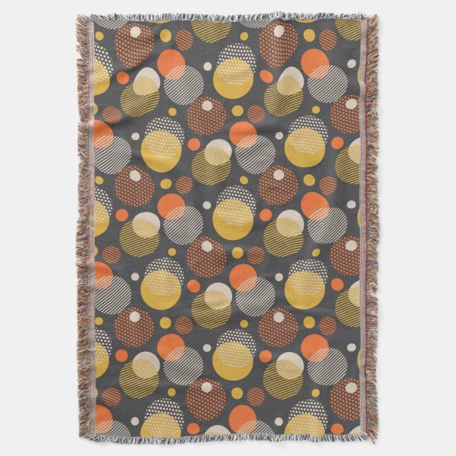 Couverture Motif de rayure de point de polka (devant Vertical)