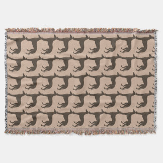 Couverture Motif de silhouette de chien de lévrier de couleur