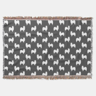 Couverture Motif de silhouettes de race de chien Papillon