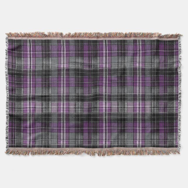 Couverture Motif de tartan noir violet rustique (Devant)