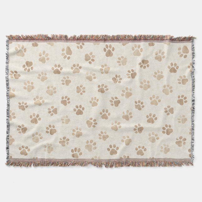 Couverture Motif d'empreinte de patte à l'aquarelle rustique  (Devant)