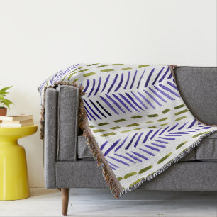 Couverture Motif d'épine bovine en violet et vert