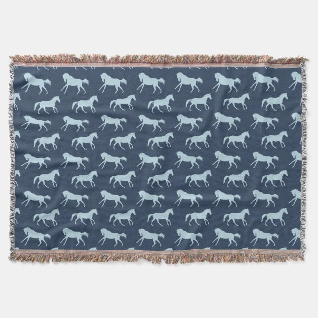 Couverture Motif des chevaux Galloping de la Marine et du Hun (Devant)