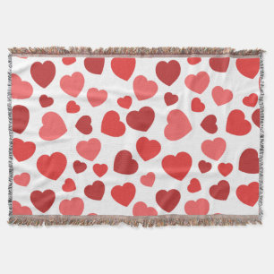 Couverture Motif Des Coeurs, Coeurs Rouges, Motif Des Coeurs