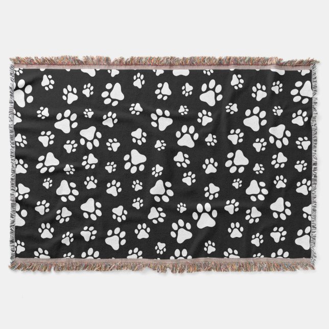 Couverture Motif des pattes, Empreintes de pattes, noir et bl (Devant)