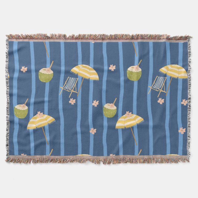 Couverture Motif d'essentiels de plage d'été (2) (Devant)