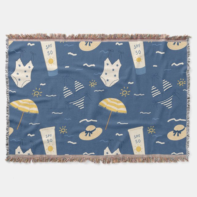 Couverture Motif d'essentiels de plage d'été (4) (Devant)
