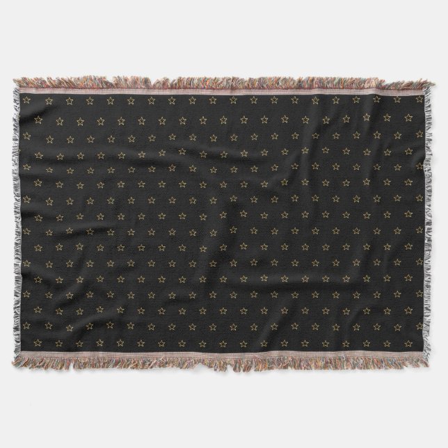 Couverture Motif d'étoile scintillante sur fond noir (Devant)