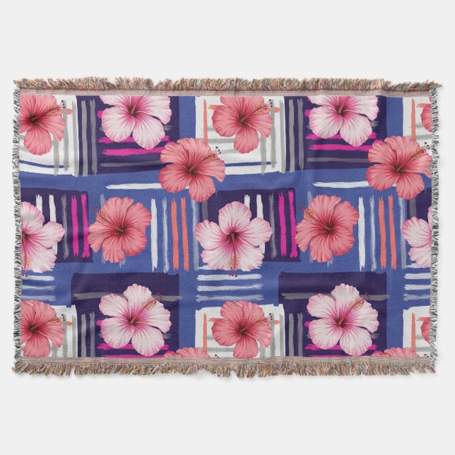 Couverture Motif d'Hibiscus Tropical Côtier (12) (Devant)