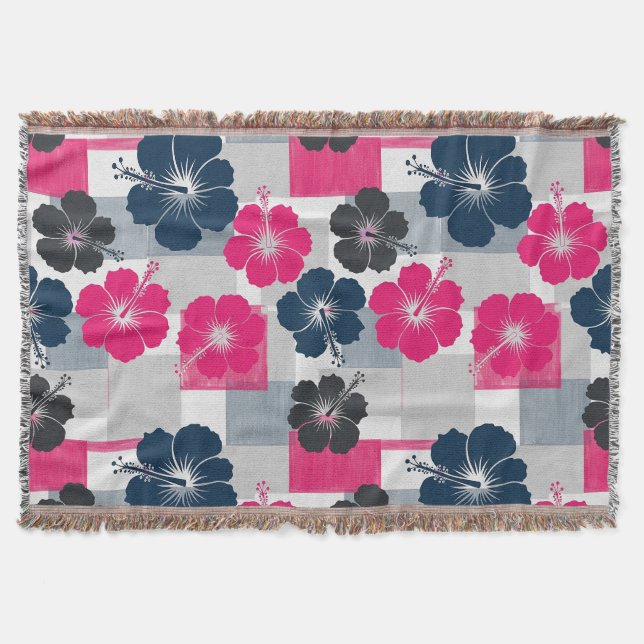 Couverture Motif d'Hibiscus Tropical Côtier (13) (Devant)