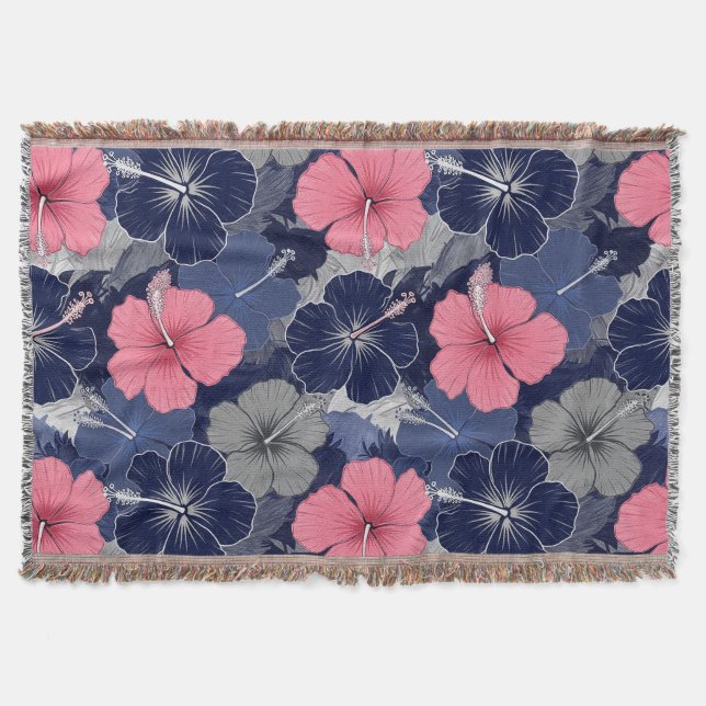 Couverture Motif d'Hibiscus Tropical Côtier (2) (Devant)