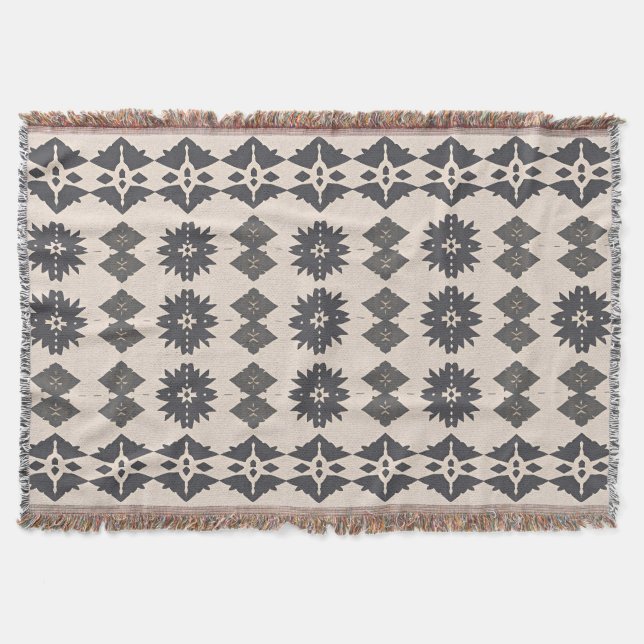 Couverture Motif diamant Boho scandinave (Devant)