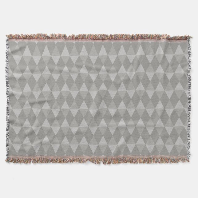Couverture Motif Diamant Gris (Devant)