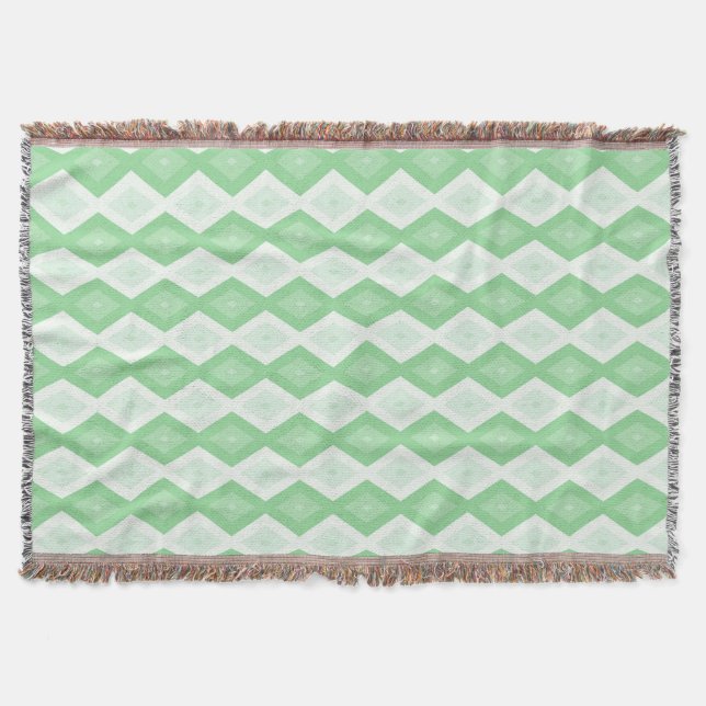 Couverture Motif diamant vert pomme (Devant)