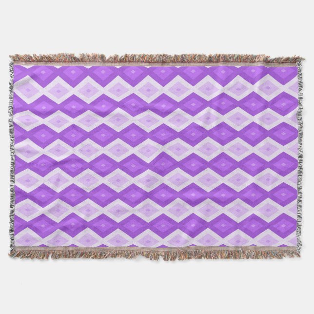 Couverture Motif diamant violet clair (Devant)
