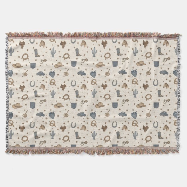Couverture Motif d'icônes western vintage (Devant)