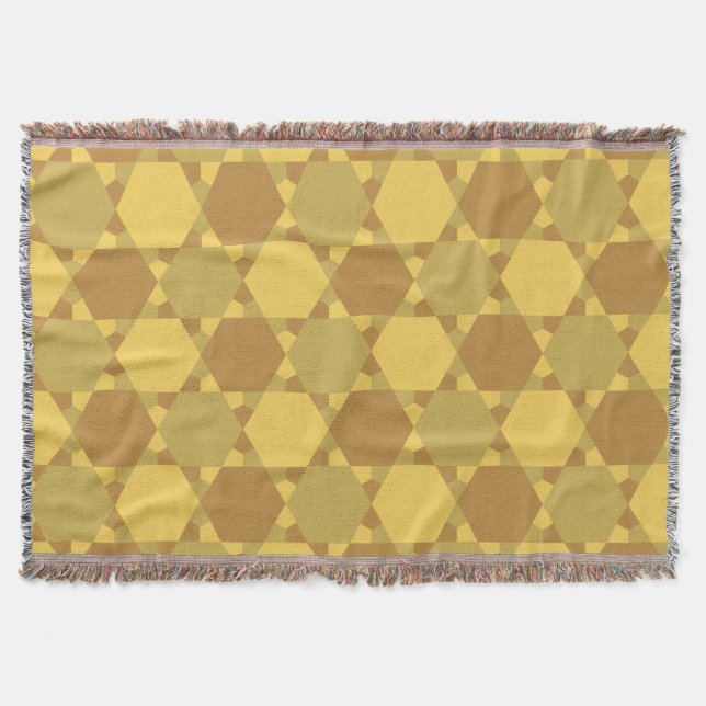 Couverture Motif d'illusion optique étoile Brown de sable (Devant)