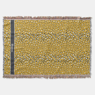 Couverture Motif d'impression chic moderne en or cheetah