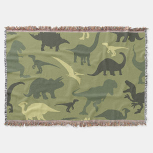 Couverture Motif Dinosaure, Silhouette Dinosaure, Dino Vert