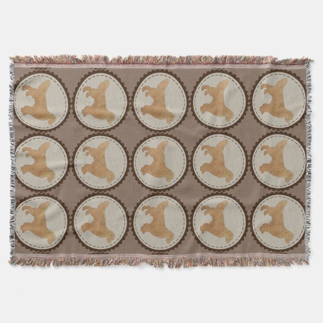 Couverture Motif d'insigne de chien de golden retriever (Devant)