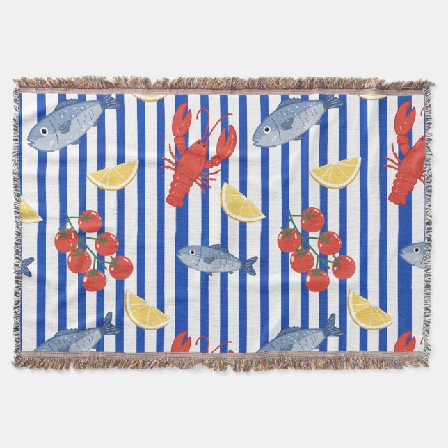 Couverture Motif du marché de fruits de mer méditerranéen (2) (Devant)