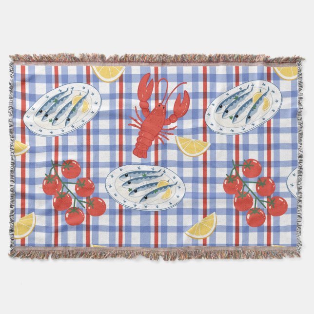 Couverture Motif du marché de fruits de mer méditerranéen (3) (Devant)