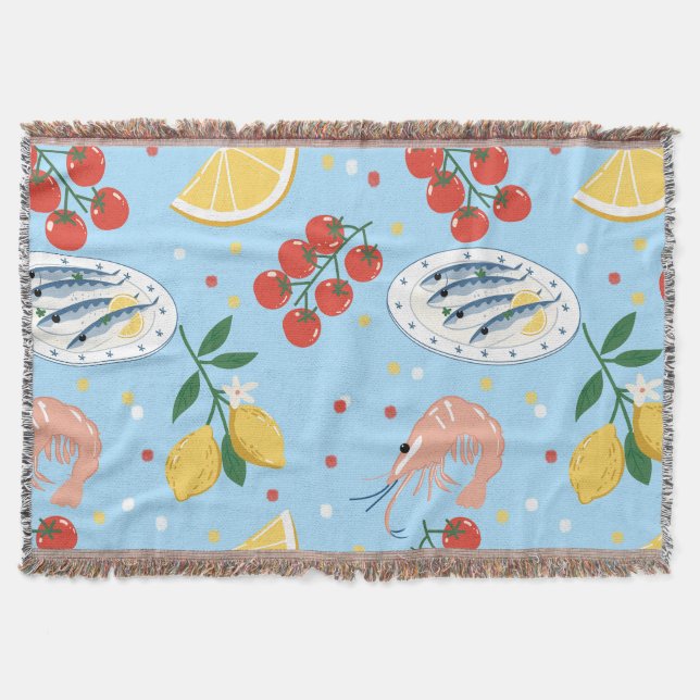 Couverture Motif du marché de fruits de mer méditerranéen (5) (Devant)